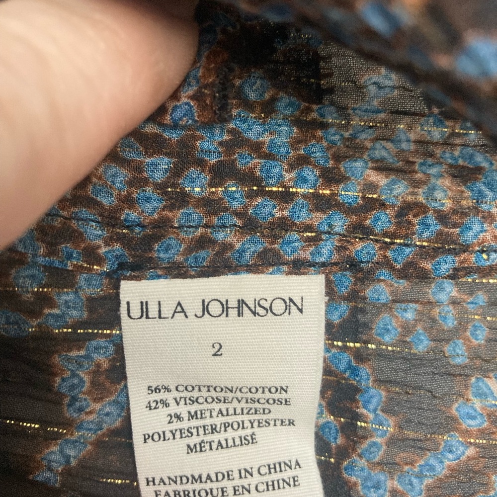 Women's Ulla Johnson Multicolor Patterned Ruffle … - image 8